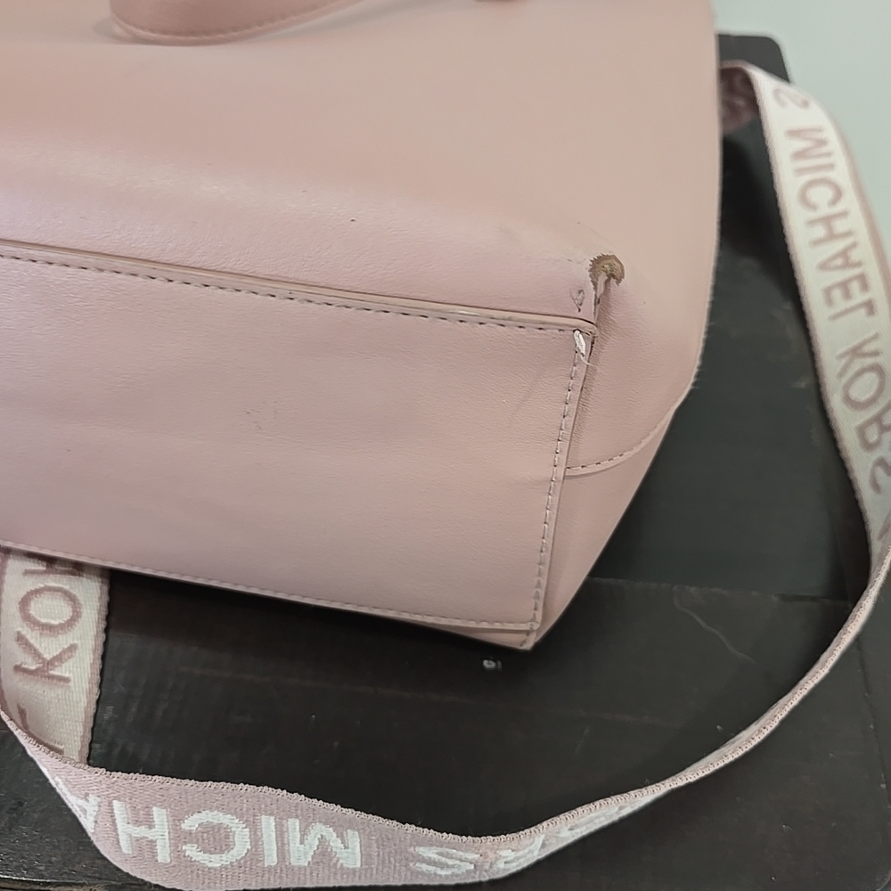 Michael Kors Pink Tote Bag with Logo Strap - Picture 7 of 15